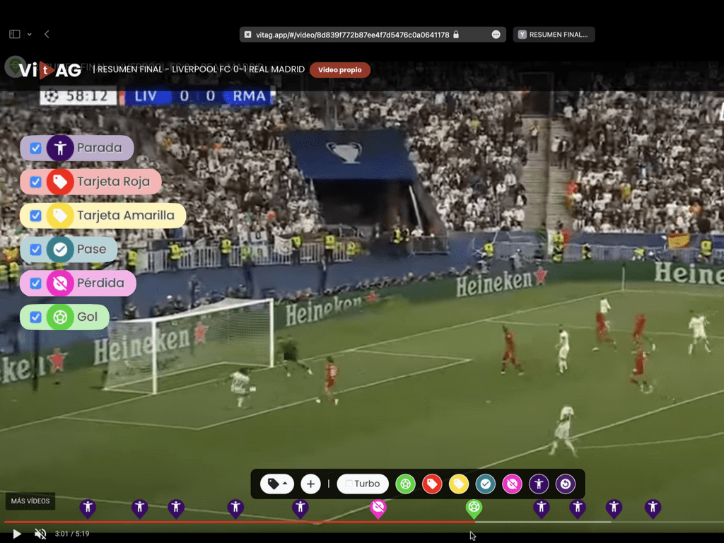 Gestiona tus videos de deportes fácilmente con ViTAG