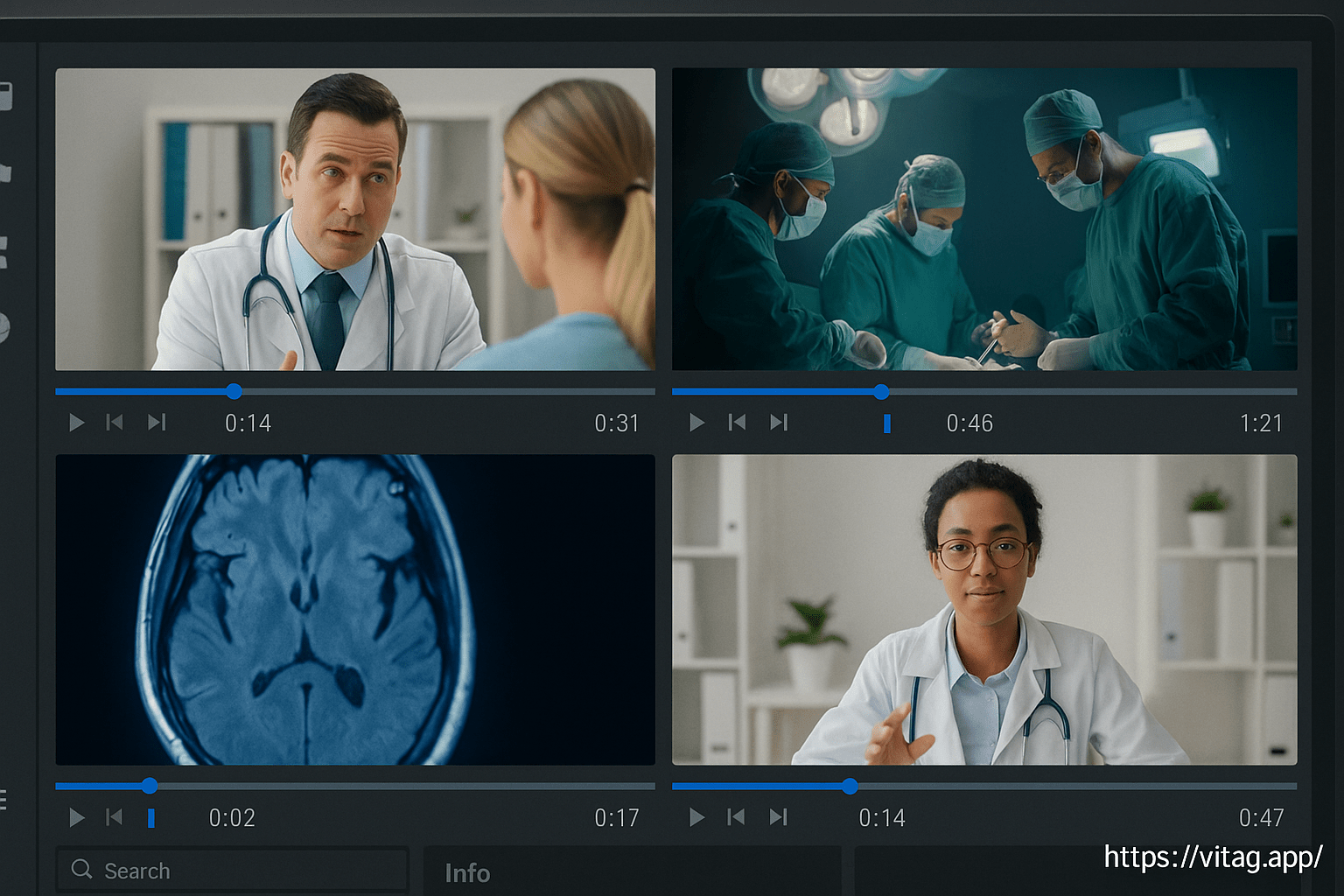 Análisis de vídeos médicos en salud con ViTAG